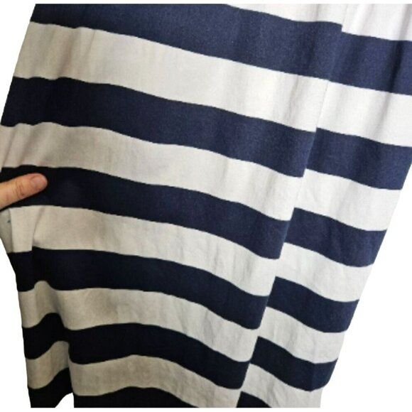 Vineyard Vines sz 6 Long Strapless Dress Back Bow Zip Polka Dot Stripes Lined - Picture 9 of 16